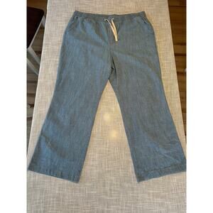 LL Bean Women's Sz 20W Plus Lakewashed Chambray Favorite Fit Pants